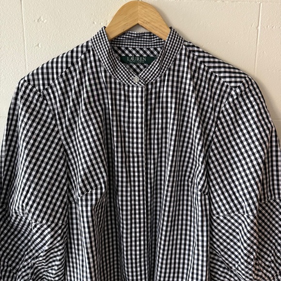 Ralph Lauren | Cotton Gingham Shirt Dress | Classic Button Front | Size M - Picture 2 of 8